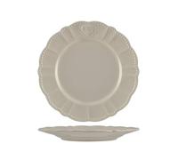 H&H Earthware 40937 Celine Lot de 6 assiettes plates, Stoneware, gris, 26 cm