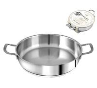 H&H Elodie Sauteuse avec Fond à Induction, 2 Poignées, Acier INOX, 22 cm