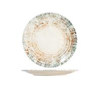 H&H Eris Assiette Ronde En Porcelaine, 30Cm, Multicolore