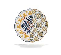H&H Faenza - Set de 6 Assiettes Plates en New Bone China, Ø 27 cm, Élégant Décor, Idéal pour les Repas Quotidiens ou les Occasions Spéciales