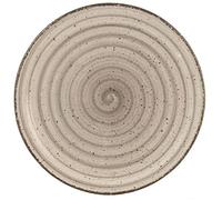 H & H Giotto plat portée peint à la main, taupe/marron