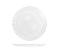 H&H Glow Lot de 6 Assiettes Plates en Verre Transparent 28 cm