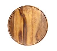 H&H Home Assiette, Bois, Marron, 46 cm