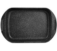 H&H Home Plaque à rôtir Antiadhérente, Aluminium, Noir/Anthracite, 30x22 cm