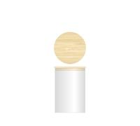 H&h Jarre à Biscuits Verre Borosilicate Rayé avec Bouchon en Bois Bambou Lt 2,20