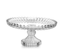 H&H Alzata Con Piede Ninfea In Vetro Cm 29Xh14,5