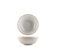 H&H Lot 6 Assiettes Creuses Yucatan En Faïence Intérieur Décor Blanc 17 cm