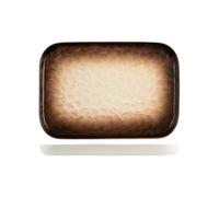 H&H Lot de 2 assiettes rectangulaires éclipse 26 x 18 cm