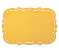H&H Lot de 4 Sets de Table en Coton Ocre 48 x 33 cm - élégants, lavables à la Main, sans sèche-Linge - pour Table à Manger, Petit déjeuner, Cuisine