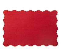H&H Lot de 4 Sets de Table pour Petit-déjeuner 45 x 30 cm en Coton et Lin Rouge | élégants et résistants | pour Table à Manger ou Cuisine | Lavage à la Main recommandé | Pas de sèche-Linge