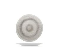 H&H Lot de 6 assiettes à fruits selene en mélamine effet réactif gris Ø23 cm - Résistantes et légères, lavables au lave-vaisselle, idéales pour les fruits, les gâteaux et les apéritifs