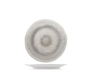 H&H Lot de 6 assiettes à fruits selene en mélamine effet réactif gris Ø23 cm - Résistantes et légères, lavables au lave-vaisselle, idéales pour les fruits, les gâteaux et les apéritifs
