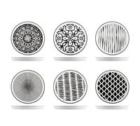 H&H Lot de 6 assiettes mirage en porcelaine avec bord 15,5 cm