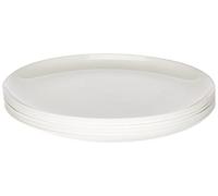 H&H Lot de 6 Assiettes Opale Premiere Pizza Blanc 32