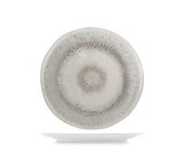 H&H Lot de 6 assiettes plates en mélamine effet réactif gris Ø28 cm - résistantes et légères, lavables au lave-vaisselle, idéales pour une utilisation quotidienne et extérieure