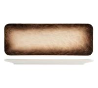 H&H Lot de 6 assiettes rectangulaires eclipse 35 x 12 cm