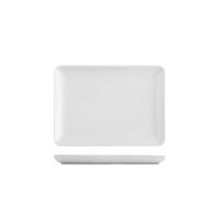 H&H Lot de 6 assiettes rectangulaires pearl blanc 20 x 27 cm