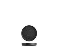 H&H Lot de 6 assiettes skins 8 cm noir