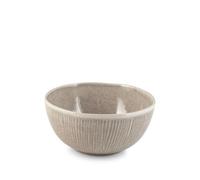 H&H Lot de 6 bols en Stoneware Yucatan 18 cm - Couleur beige - Design minimal avec effet réactif et texture matières - Parfait pour les soupes, salades et plats uniques - Convient également à la