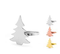H&H Lot de 6 serre-serviettes en métal pour décoration arbre couleurs or, argent et cuivre