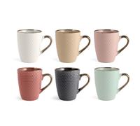 H&h Lot de 6 tasses dots en couleurs assorties cc 380