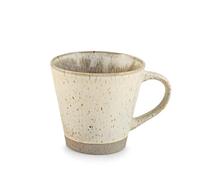 H&H Lot de 6 tasses en porcelaine du Laos 450 cc - Couleurs assorties beige et sable - Design minimaliste - Idéal pour café, lait, thé et boissons chaudes - Convient également pour la restauration