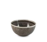H&H Lot de 6 tasses en Stoneware Yucatan 18 cm - Couleur marron - Design minimal avec effet réactif et texture matières - Parfait pour les soupes, salades et plats uniques - Convient également à la