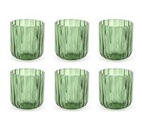 H&H Lot de 6 verres margaret vert cl34