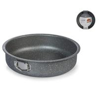 H&H Moule À Gâteau Gris Pierre En Aluminium Antiadhésif Diamètre 28