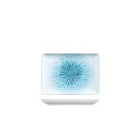 H&H Neptune Plat En Porcelaine, 13X18Cm, Bleu