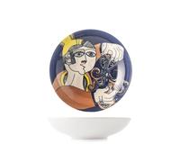 H&H Pablo - Set de 6 Assiettes Creuses en Stoneware, Décor Inspiré de Pablo Picasso, Ø 21 cm, Idéal pour Ajouter de l'Art à Votre Tabl