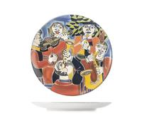 H&H Pablo - Set de 6 Assiettes Plates en Stoneware Décoré, Ø 26 cm, Inspirées des Œuvres de Pablo Picasso, Design Créatif et Unique