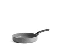 H&H Poêle Sigma 22 cm - Corps en aluminium imprimé, revêtement antiadhésif en céramique nid d'abeille, fond compatible tous les plans de cuisson, poignées ergonomiques, effet pierre