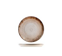 H&H Paquet De 12 Assiettes À Fruits Artisanales En Grès Décoré De 21 Cm.