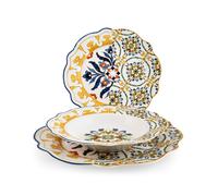 H&H Paquet De 6 Assiettes Creuses Faenza 21 Cm