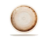 H&H Paquet De 6 Assiettes Rondes Artisanales En Grès Décorées 32 Cm.