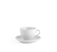 H&H Paquet De 6 Cafés Pearl Avec Soucoupe En Porcelaine Blanche CC 200