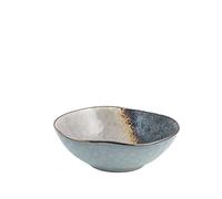 H&h piatto in stoneware crackle - fondo 17,5cm