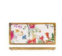 H&H piatto rettangolare caroline decoro assortito cm 15x30