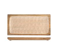 H&H piatto rettangolare in legno di mango cm 15x30