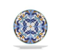 H&H Piatto rotondo in melamina decorata dimensioni 41 x 3 cm