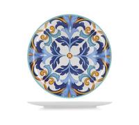 H&H Piatto rotondo in melamina decorata dimensioni 45 x 3.5 cm