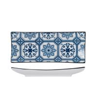 H&h Plat Rectangulaire Blue Impressions Orientales 8.5x20.5cm