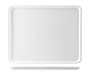 H&H Plateau avec Bord, Mélamine, Blanc,