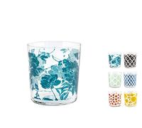 H&H Plateau de 12 verres colorés en verre ultra fin cc350