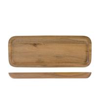 H&H Plateau Rectangulaire en Bois d’Acacia en Bois Foncé 10,5x28x2h cm