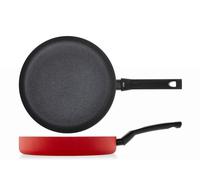 H&H Poêle Flame En Aluminium Antiadhésive Pfluon Rouge 28 cm