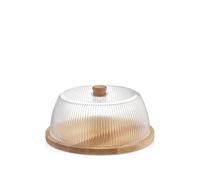 H&H Porta Torta Prisma In Polistirene E Legno Cm 24