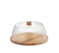 H&H Porta Torta Prisma In Polistirene E Legno Cm 29