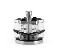 H&H Porte Épices 6 Pots Avec Support Rotatif